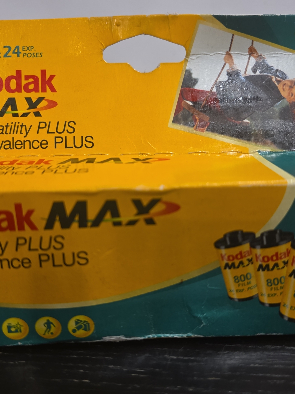 vintage Kodac Max 800 Film, Polyvalence Plus, 4 Rolls, Unopened Box